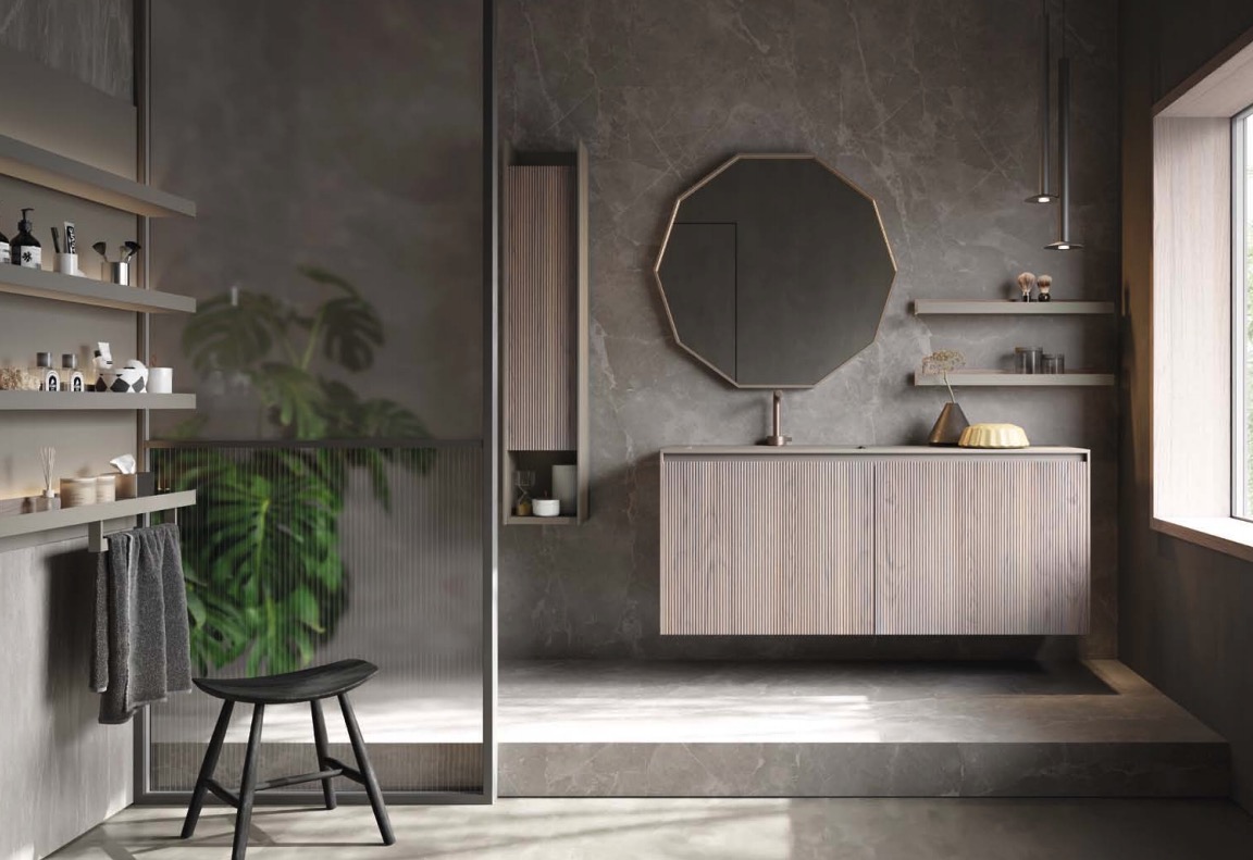 ARREDO BAGNO - MOBILI BAGNO NOVELLO A ROMA - COMPOSIZIONE DART01-2 - Nuova Fabi srl Shop