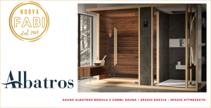 Sauna Albatros Modula S Combi: sauna + spazio doccia + spazio attrezzato